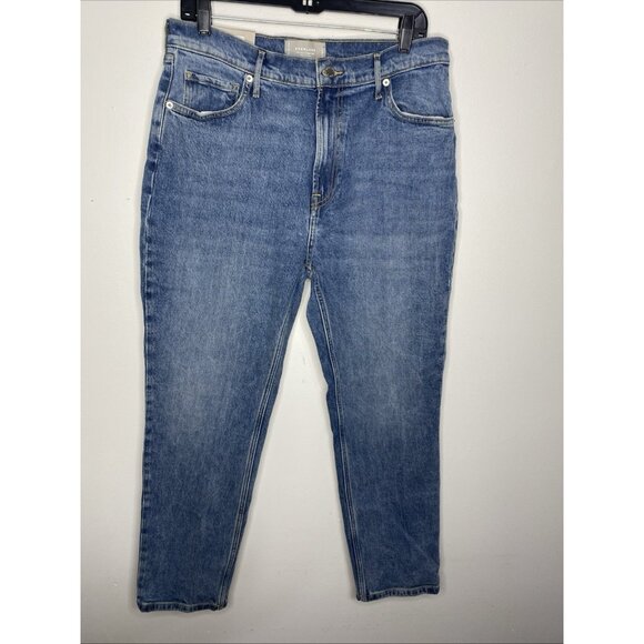 Everlane Womens The Original Cheeky Jean Sz 31 Blue High Rise Straight New
